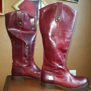 Burgundy Frye Boots Size 5.5